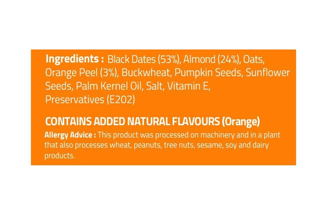 Eat Any Time Orange Health Bar With Dates, Almonds   Box  240 grams